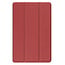 Tablethoes en Screenprotector geschikt voor Samsung Galaxy Tab A11 (2025) - Tri-fold hoes met Auto/Wake functie - Donker Rood