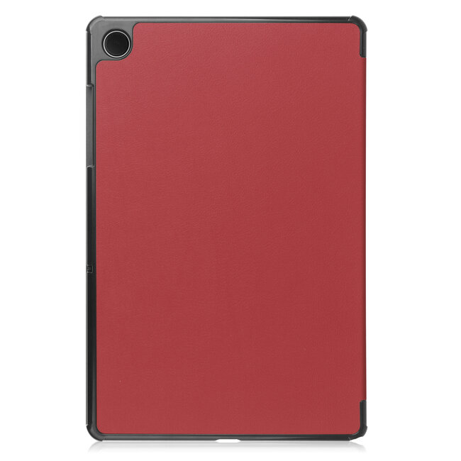 Case2go - Tablet hoes geschikt voor Samsung Galaxy Tab A11 (2025) - Tri-fold hoes met auto/wake functie - 8.7 inch - Donker Rood