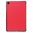 Tablethoes en Screenprotector geschikt voor Samsung Galaxy Tab A11 (2025) - Tri-fold hoes met Auto/Wake functie - Rood
