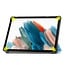 Tablethoes en Screenprotector geschikt voor Samsung Galaxy Tab A11 (2025) - Tri-fold hoes met Auto/Wake functie - Licht Blauw