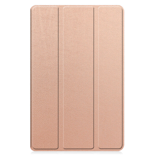 Tablethoes en Screenprotector geschikt voor Samsung Galaxy Tab A11 (2025) - Tri-fold hoes met Auto/Wake functie - Rosé Goud