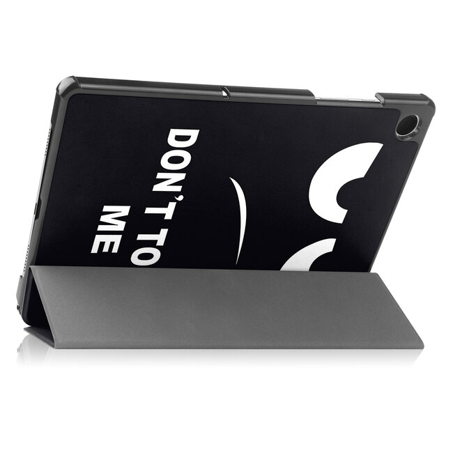 Tablethoes en Screenprotector geschikt voor Samsung Galaxy Tab A11 (2025) - Tri-fold hoes met Auto/Wake functie - Don&#039;t Touch Me