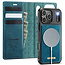 Caseme - Telefoon hoesje geschikt voor Apple iPhone 17 Pro - Geschikt voor Magsafe - Bookcase - Blauw