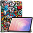 Hoozey - Tablet hoes geschikt voor Samsung Galaxy Tab S11 (2025) - 11 Inch - Tri-Fold Book Case - Auto/Wake functie - Grafitti