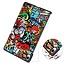 Hoozey - Tablet hoes geschikt voor Samsung Galaxy Tab S11 (2025) - 11 Inch - Tri-Fold Book Case - Auto/Wake functie - Grafitti