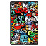 Hoozey - Tablet hoes geschikt voor Samsung Galaxy Tab S11 (2025) - 11 Inch - Tri-Fold Book Case - Auto/Wake functie - Grafitti