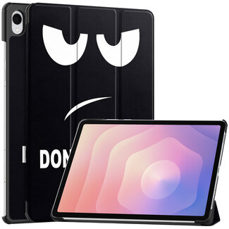 Case2go Case2go - Tablet hoes geschikt voor Samsung Galaxy Tab S11 (2025) - 11 Inch - Tri-Fold Book Case - Auto/Wake functie - Don't Touch Me