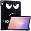 Case2go - Tablet hoes geschikt voor Samsung Galaxy Tab S11 (2025) - 11 Inch - Tri-Fold Book Case - Auto/Wake functie - Don't Touch Me
