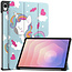 Case2go - Tablet hoes geschikt voor Samsung Galaxy Tab S11 (2025) - 11 Inch - Tri-Fold Book Case - Auto/Wake functie - Eenhoorn