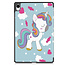 Case2go - Tablet hoes geschikt voor Samsung Galaxy Tab S11 (2025) - 11 Inch - Tri-Fold Book Case - Auto/Wake functie - Eenhoorn