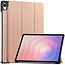 Case2go - Tablet hoes geschikt voor Samsung Galaxy Tab S11 (2025) - 11 Inch - Tri-Fold Book Case - Auto/Wake functie - Rosegoud