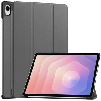 Case2go Case2go - Tablet hoes geschikt voor Samsung Galaxy Tab S11 (2025) - 11 Inch - Tri-Fold Book Case - Auto/Wake functie - Grijs