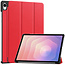 Case2go - Tablet hoes geschikt voor Samsung Galaxy Tab S11 (2025) - 11 Inch - Tri-Fold Book Case - Auto/Wake functie - Rood