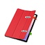 Case2go - Tablet hoes geschikt voor Samsung Galaxy Tab S11 (2025) - 11 Inch - Tri-Fold Book Case - Auto/Wake functie - Rood