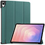 Case2go - Tablet hoes geschikt voor Samsung Galaxy Tab S11 (2025) - 11 Inch - Tri-Fold Book Case - Auto/Wake functie - Donker Groen