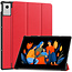 Case2go - Hoesje geschikt voor Lenovo Idea Tab Plus - 12.1 Inch - Tri-Fold Tablet Hoes - Hoes met Auto/Wake functie - Rood