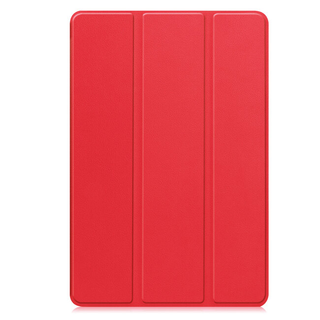 Case2go - Hoesje geschikt voor Lenovo Idea Tab Plus - 12.1 Inch - Tri-Fold Tablet Hoes - Hoes met Auto/Wake functie - Rood
