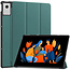 Case2go - Hoesje geschikt voor Lenovo Idea Tab Plus - 12.1 Inch - Tri-Fold Tablet Hoes - Hoes met Auto/Wake functie - Donker Groen