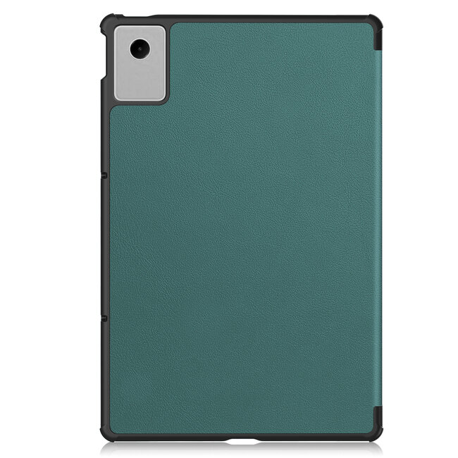 Case2go - Hoesje geschikt voor Lenovo Idea Tab Plus - 12.1 Inch - Tri-Fold Tablet Hoes - Hoes met Auto/Wake functie - Donker Groen