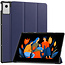 Case2go - Hoesje geschikt voor Lenovo Idea Tab Plus - 12.1 Inch - Tri-Fold Tablet Hoes - Hoes met Auto/Wake functie - Donker Blauw