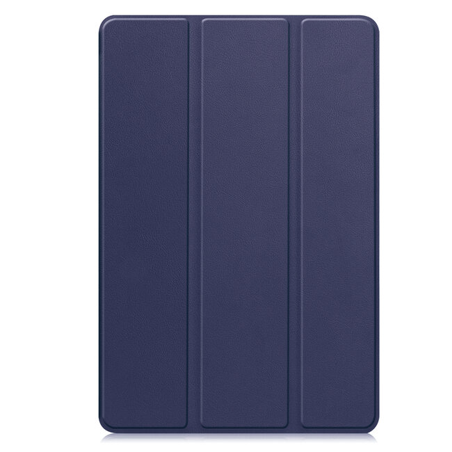 Case2go - Hoesje geschikt voor Lenovo Idea Tab Plus - 12.1 Inch - Tri-Fold Tablet Hoes - Hoes met Auto/Wake functie - Donker Blauw