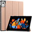 Case2go - Hoesje geschikt voor Lenovo Idea Tab Plus - 12.1 Inch - Tri-Fold Tablet Hoes - Hoes met Auto/Wake functie - Rose Goud