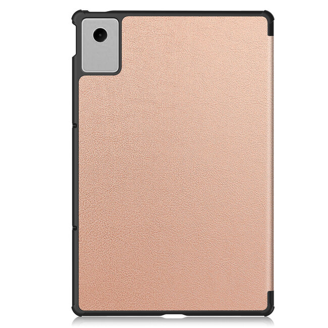 Case2go - Hoesje geschikt voor Lenovo Idea Tab Plus - 12.1 Inch - Tri-Fold Tablet Hoes - Hoes met Auto/Wake functie - Rose Goud