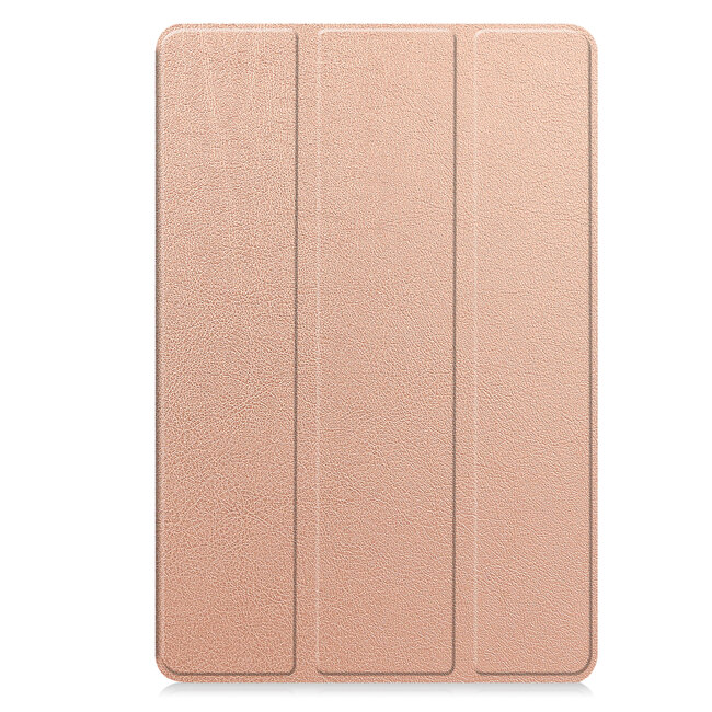 Case2go - Hoesje geschikt voor Lenovo Idea Tab Plus - 12.1 Inch - Tri-Fold Tablet Hoes - Hoes met Auto/Wake functie - Rose Goud