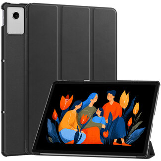 Case2go Case2go - Hoesje geschikt voor Lenovo Idea Tab Plus - 12.1 Inch - Tri-Fold Tablet Hoes - Hoes met Auto/Wake functie - Zwart