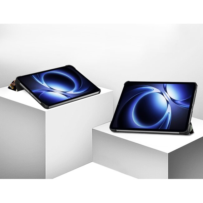 Case2go - Hoesje geschikt voor Xiaomi Pad Mini - 8.8 Inch - Tri-Fold Tablet Hoes - Hoes met magnetische sluiting - Graffiti