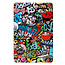 Case2go - Hoesje geschikt voor Xiaomi Pad Mini - 8.8 Inch - Tri-Fold Tablet Hoes - Hoes met magnetische sluiting - Graffiti
