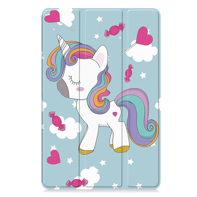 Case2go - Hoesje geschikt voor Xiaomi Pad Mini - 8.8 Inch - Tri-Fold Tablet Hoes - Hoes met magnetische sluiting - Eenhoorn