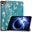 Case2go - Hoesje geschikt voor Xiaomi Pad Mini - 8.8 Inch - Tri-Fold Tablet Hoes - Hoes met magnetische sluiting - Witte Bloesem