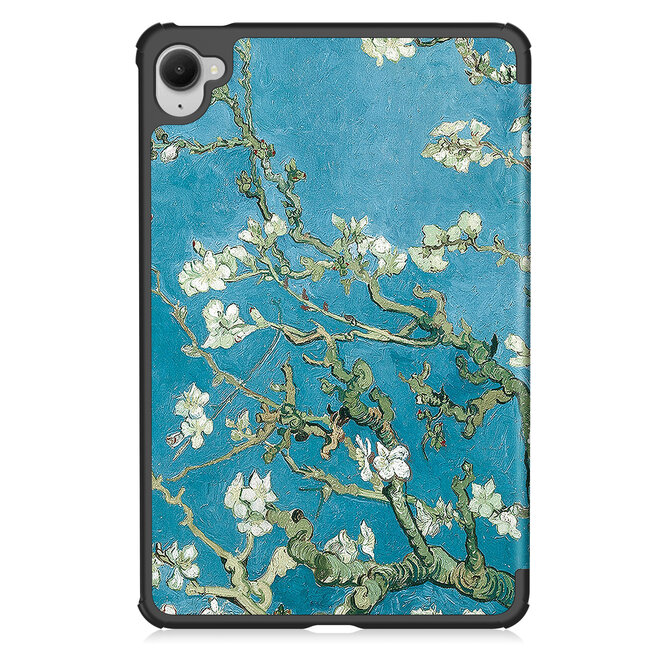 Case2go - Hoesje geschikt voor Xiaomi Pad Mini - 8.8 Inch - Tri-Fold Tablet Hoes - Hoes met magnetische sluiting - Witte Bloesem
