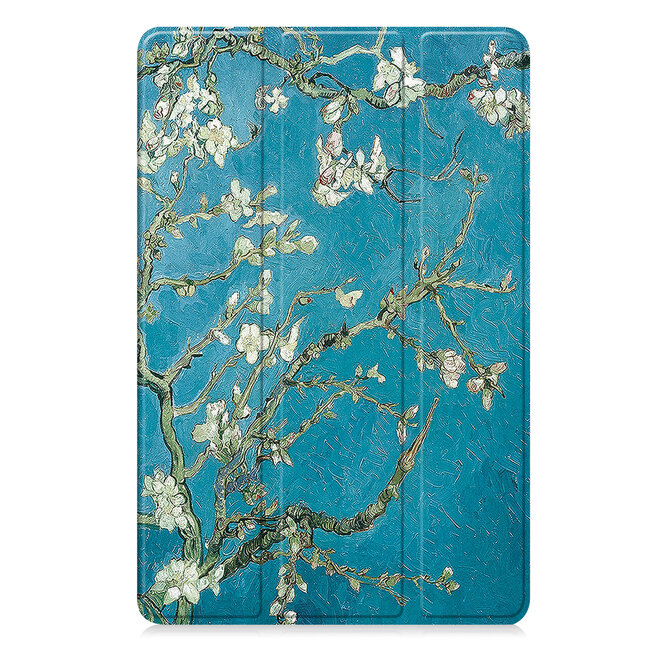 Case2go - Hoesje geschikt voor Xiaomi Pad Mini - 8.8 Inch - Tri-Fold Tablet Hoes - Hoes met magnetische sluiting - Witte Bloesem