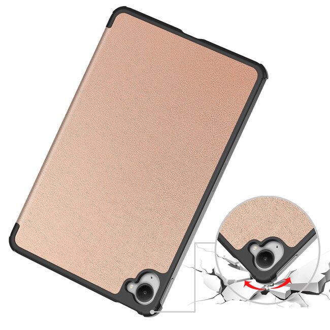 Case2go - Hoesje geschikt voor Xiaomi Pad Mini - 8.8 Inch - Tri-Fold Tablet Hoes - Hoes met magnetische sluiting - Rose Goud