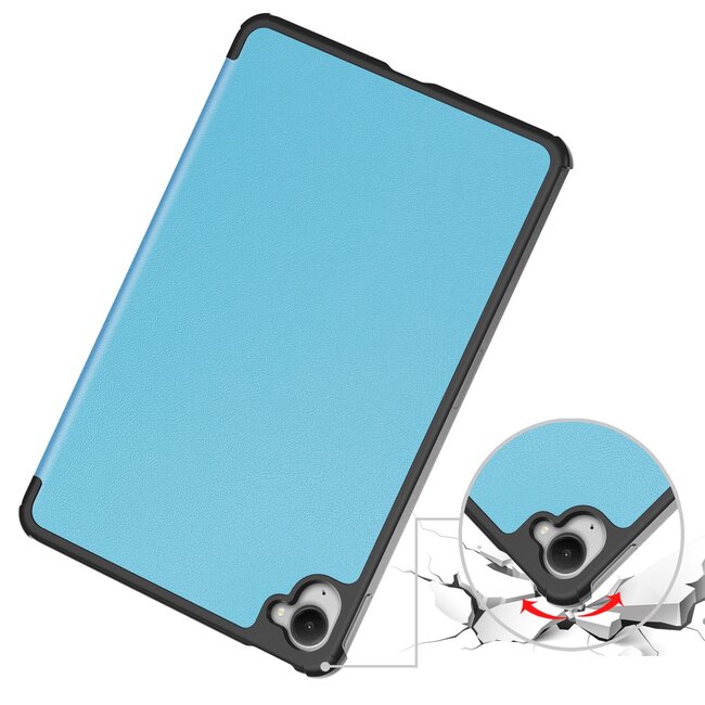 Case2go - Hoesje geschikt voor Xiaomi Pad Mini - 8.8 Inch - Tri-Fold Tablet Hoes - Hoes met magnetische sluiting - Licht Blauw