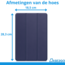 Case2go - Hoesje geschikt voor Lenovo Idea Tab Plus - 12.1 Inch - Tri-Fold Tablet Hoes - Hoes met Auto/Wake functie - Donker Blauw