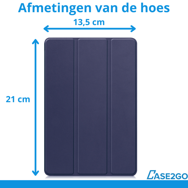 Case2go - Hoesje geschikt voor Xiaomi Pad Mini - 8.8 Inch - Tri-Fold Tablet Hoes - Hoes met magnetische sluiting - Donker Blauw