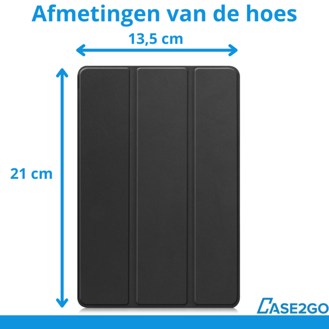 Case2go - Hoesje geschikt voor Xiaomi Pad Mini - 8.8 Inch - Tri-Fold Tablet Hoes - Hoes met magnetische sluiting - Zwart