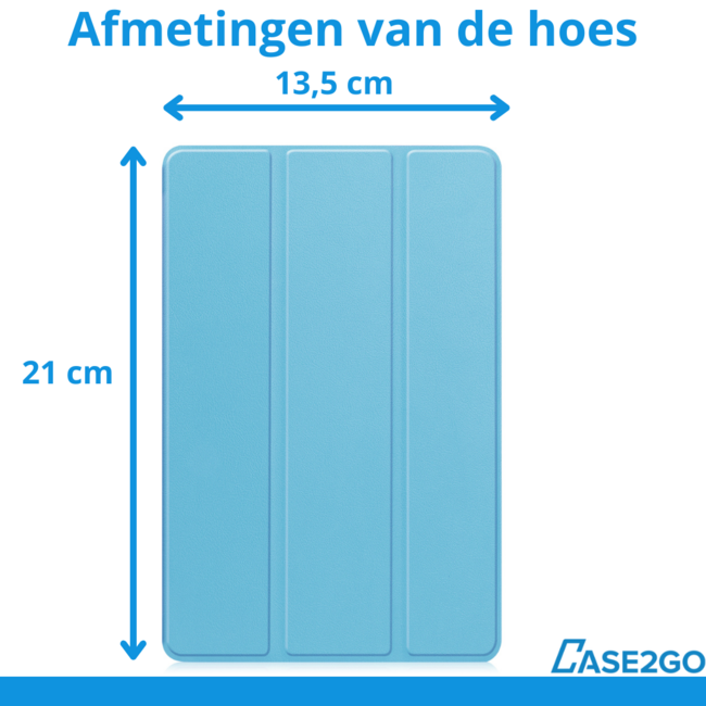 Case2go - Hoesje geschikt voor Xiaomi Pad Mini - 8.8 Inch - Tri-Fold Tablet Hoes - Hoes met magnetische sluiting - Licht Blauw