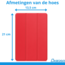 Case2go - Hoesje geschikt voor Xiaomi Pad Mini - 8.8 Inch - Tri-Fold Tablet Hoes - Hoes met magnetische sluiting - Rood