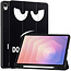 Hoozey - Tablet hoes geschikt voor Samsung Galaxy Tab S11 (2025) - 11 Inch - Tri-fold hoes met Auto/Wake functie en Magnetische sluiting - TPU Cover Met Pencil Houder - Don't Touch Me