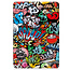 Hoozey - Tablet hoes geschikt voor Samsung Galaxy Tab S11 (2025) - 11 Inch - Tri-fold hoes met Auto/Wake functie en Magnetische sluiting - TPU Cover Met Pencil Houder - Grafitti