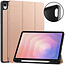 Hoozey - Tablet hoes geschikt voor Samsung Galaxy Tab S11 (2025) - 11 Inch - Tri-fold hoes met Auto/Wake functie en Magnetische sluiting - TPU Cover Met Pencil Houder - Rose Goud
