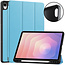 Case2go - Tablet hoes geschikt voor Samsung Galaxy Tab S11 (2025) - 11 Inch - Tri-fold hoes met Auto/Wake functie en Magnetische sluiting - TPU Cover Met Pencil Houder - Licht Blauw