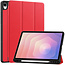 Case2go - Tablet hoes geschikt voor Samsung Galaxy Tab S11 (2025) - 11 Inch - Tri-fold hoes met Auto/Wake functie en Magnetische sluiting - TPU Cover Met Pencil Houder - Rood