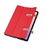 Case2go - Tablet hoes geschikt voor Samsung Galaxy Tab S11 (2025) - 11 Inch - Tri-fold hoes met Auto/Wake functie en Magnetische sluiting - TPU Cover Met Pencil Houder - Rood