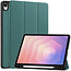 Case2go - Tablet hoes geschikt voor Samsung Galaxy Tab S11 (2025) - 11 Inch - Tri-fold hoes met Auto/Wake functie en Magnetische sluiting - TPU Cover Met Pencil Houder - Groen