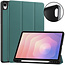 Case2go - Tablet hoes geschikt voor Samsung Galaxy Tab S11 (2025) - 11 Inch - Tri-fold hoes met Auto/Wake functie en Magnetische sluiting - TPU Cover Met Pencil Houder - Groen